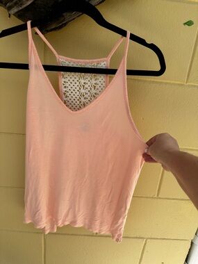 Old Navy Peach Crochet-Back Spaghetti Strap Camisole